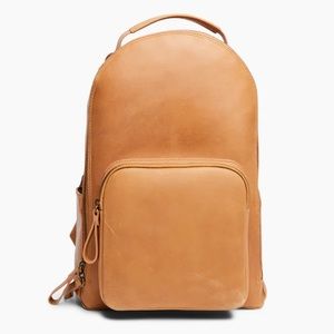 Real leather backpack